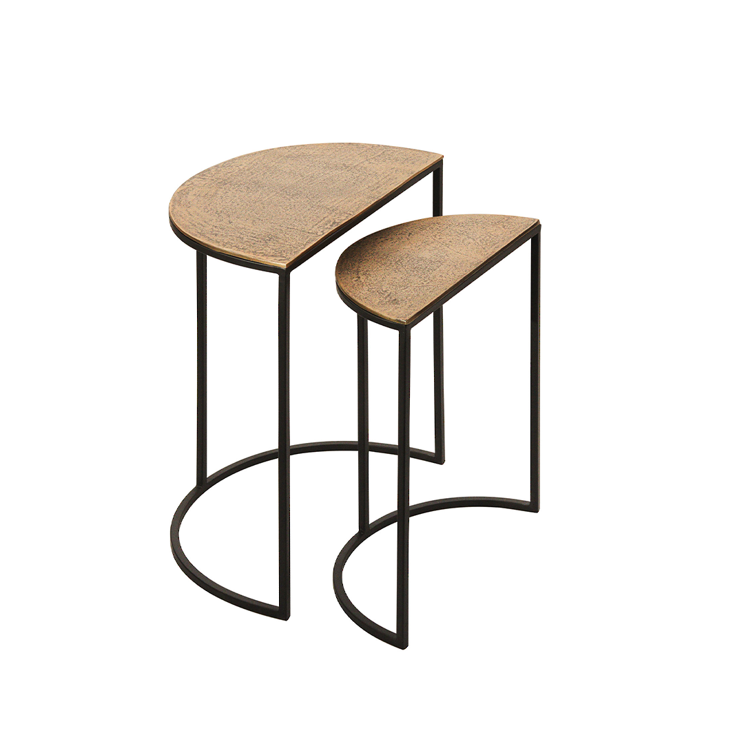 Berlin Aluminium & Iron Side Table Set of 2 image 0